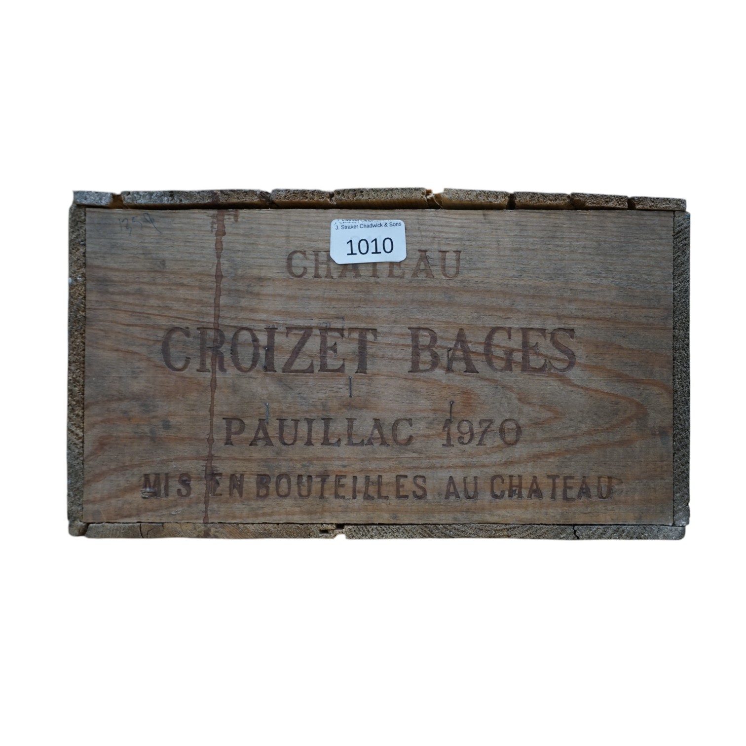 A case of twelve bottles of Chateau Croizet-Bages, Pauillac, 1970, Grand Cru, OWC. Condition - fair